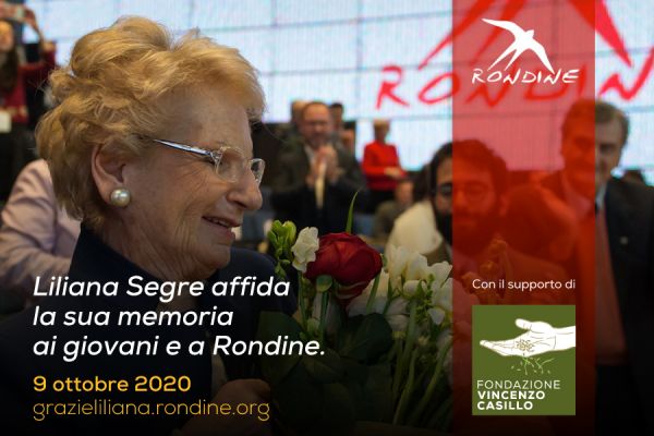 Ultima testimonianza di Liliana Segre a Rondine: la memoria rende liberi